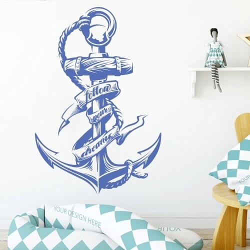 Anchor Wall Stickers Teen Room Decor Inspirational Phrase Follow Your Dreams Vinyl Wall Decal Office Window Door Adornment Z619