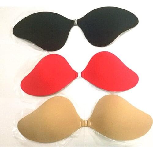 New Sexy Red Color Women Sexy Lingerie Beast Petals Accessorries Invisible Silicone Push Up Self Adhesive Strapless Bra