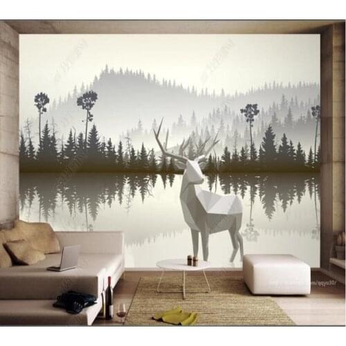 Custom papel parede Nordic landscape landscape elk modern for living room bedroom sofa background wall decoration wallpaper