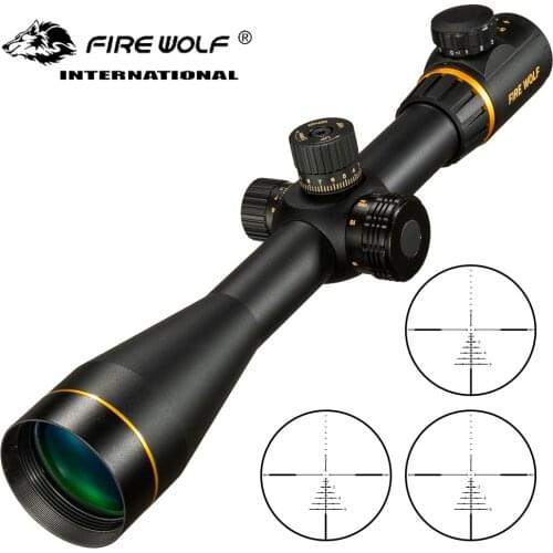 FIRE WOLF 5-15X50 FFP Hunting Optical sight Riflescope Cross Side Parallax Tactical Rifle Scope For Airsoft Sniper Rifle