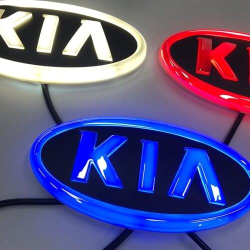 Suitable for Kia K5 SORENTO SOUL Forte CERATO car front badge logo light 13.0cm X 6.55cm luminous logo LOGO light