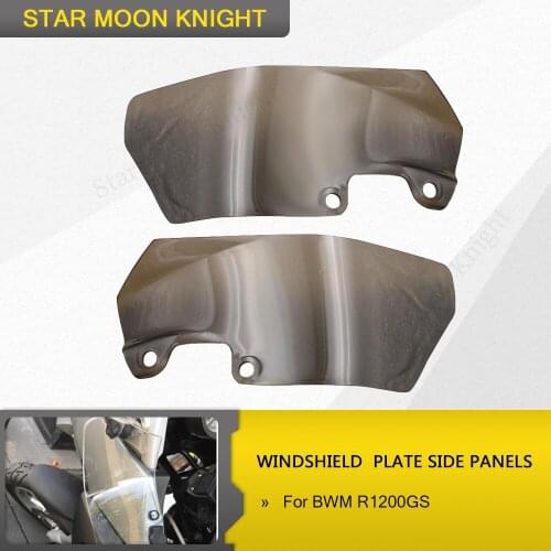 Transparent/ Smoke Motorcycle Windshield Windscreen Ventilation plate side panels For R1200GS 2004-2012 R 1200 GS 04-12