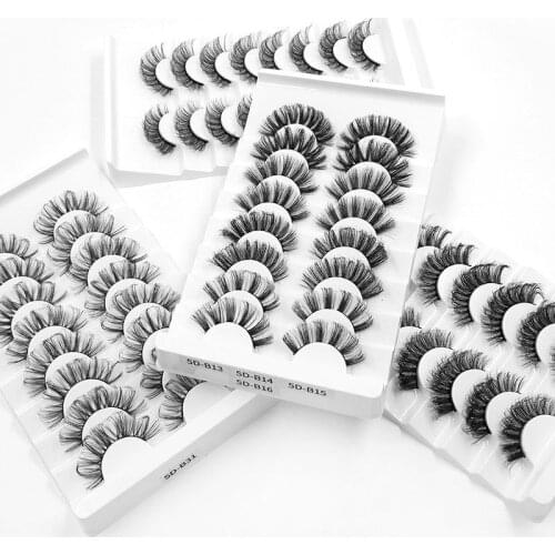 80pair 18mm-25mm Mink eyelashes 3D mink hair eyelashes 8 pairs Natural/Thick makeup faux fake lashes extension false eyelashes