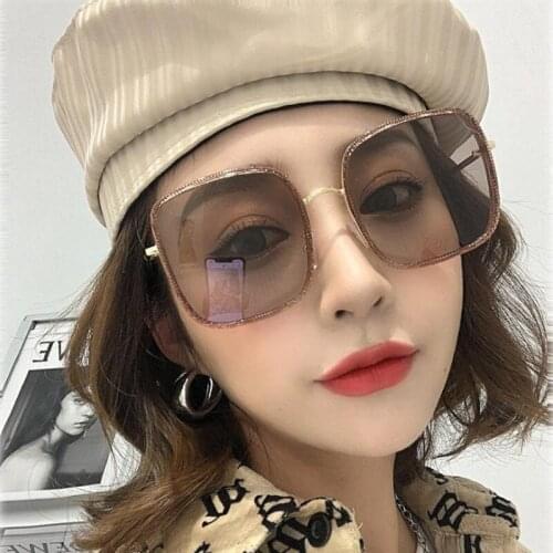 2021 New Large Square Polarizing Mens Sunglasses Women Brand Designer Retro Big Metal Frame Sun glasses Shade UV400 Eyewear