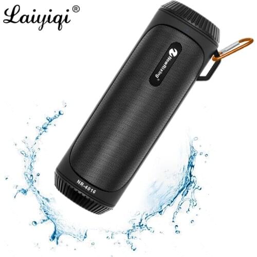 Laiyiqi LED column flashlight torch waterproof portable wireless speaker Bluetooth 5.0 Bicycle bike mount hook Stereo caixa som