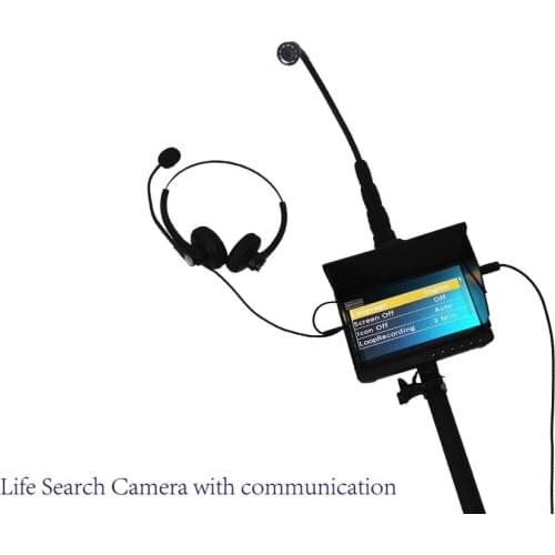 Promotion price 5m telescopic pole audio video search life detector two-way intercom pole camera inspection system