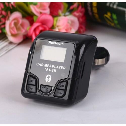 HIgh Quality Bluetooth Car MP3 Player Wireless FM Transmitter LCD Screen Car Kit with USB Charger Support TF Card Line-in