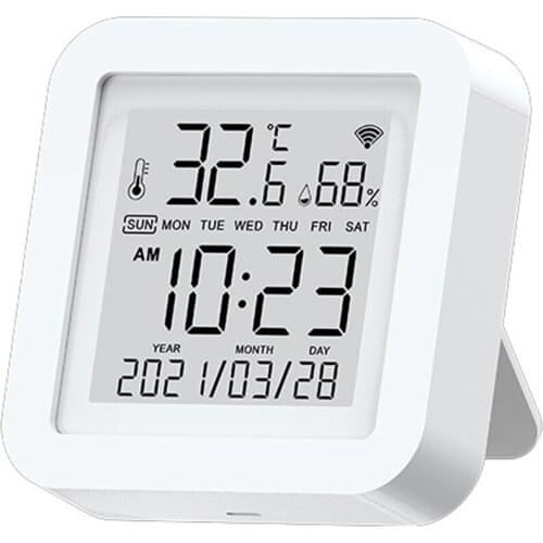 WIFI Temperature Humidity Sensor USB Powered Hygrometer Thermometer with LCD Display Screen Temperature Humidity Gauge