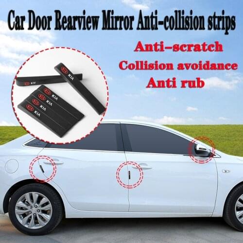 6Pcs Car Door Rearview Mirror Anti-collision Bars Protector Stickers For KIA Sportage Ceed Rio Picanto Sorento Soul Cerato K9