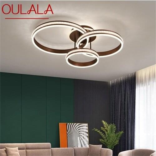 OULALA Nordic Gold Ceiling Lights Fixtures Modern Creative Round Lamps LED Home For Living Room