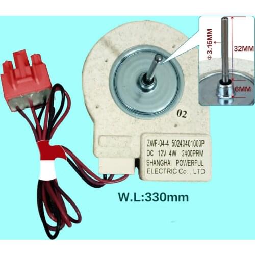 1pc Fan Motor for Midea Refrigerator BCD-330WTV Freezing Fan Motor ZWF-04-4 Universal Type Refrigerator Fan Motor