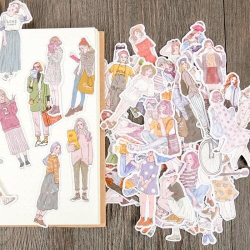 100pcs/pack New Women Hai Mori Girls stickers handbook Stickers DIY Craft Photo Albums Sticker/Scrapbooking Stickers