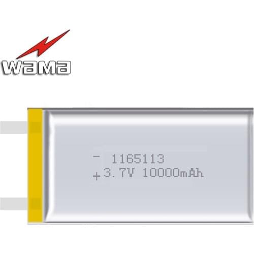 2pcs/lot 1165113 Real 10000mAh Li-ion 3.7V Rechargeable Battery Lithium Polymer Mobile Backup Power Bank Digital Tablet