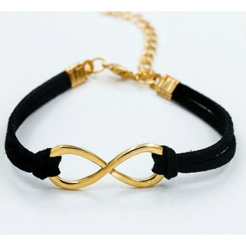 2020 Style NEW European Cheap Punk Fashion Vintage 8 Cross Leather Cuff Bracelets For Women Gift Bangles Men Jewelry Bracelet