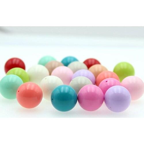250pcs bulk set of 16mm-18mm MIXED Gumball Beads, half hole Reflective Beads