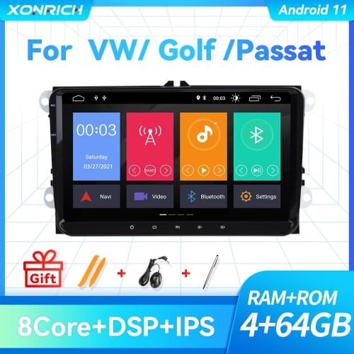 Car Multimedia Player 2din Car Radio GPS navi Android 9 For Volkswagen Passat b6 VW PoloT5 Skoda Octavia 2 rapid golf 5 seatleon