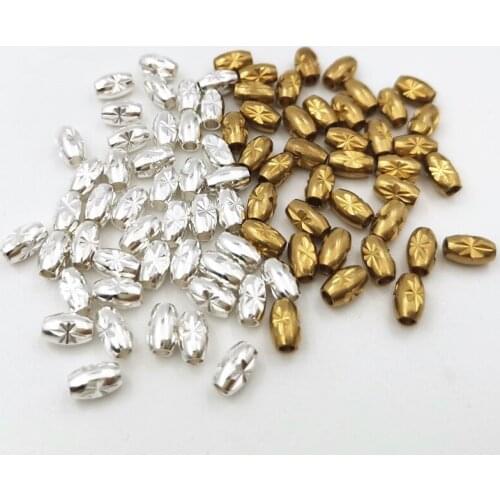 SIXTY TOWFISH 20 Pieces DIY Jewelry Accessories Size 3.5*6mm Brass Materials With Hole Flower Bean Beads Copper Beads