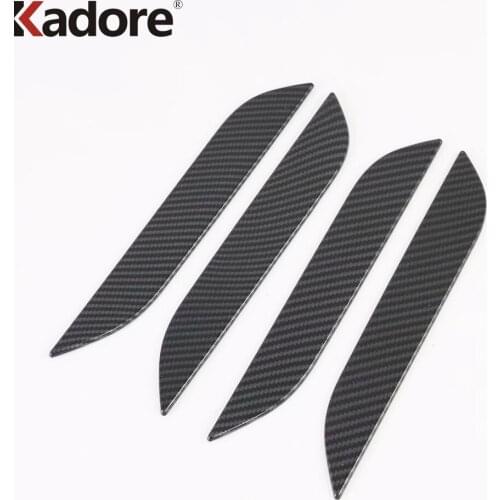 For Tesla Model S 2017 2018 2019 Carbon Fiber Car Door Handle protection Cover Trims Exterior Molding Accessories Styling