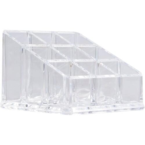 9 Frame Lipstick Display Rack Transparent Crystal Mascara Cosmetic Storage Box Acrylic Makeup Jewelry Frame Nail remarkable