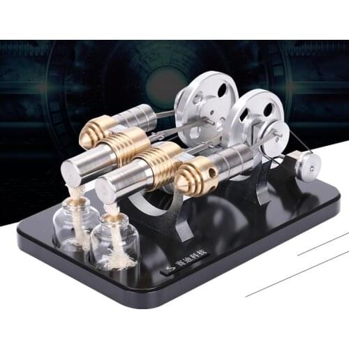 Two-cylinder Stirling engine model Generator set Stirling Micro-generator