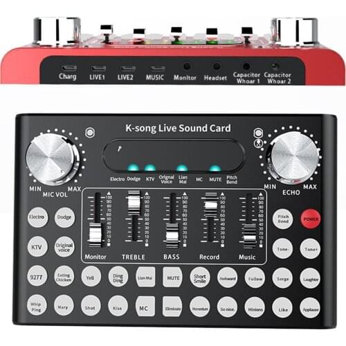 F9 Live Broadcast 18 Sound Effects Stereo Audio Card for Phone Laptop Computer Microphone Accessories