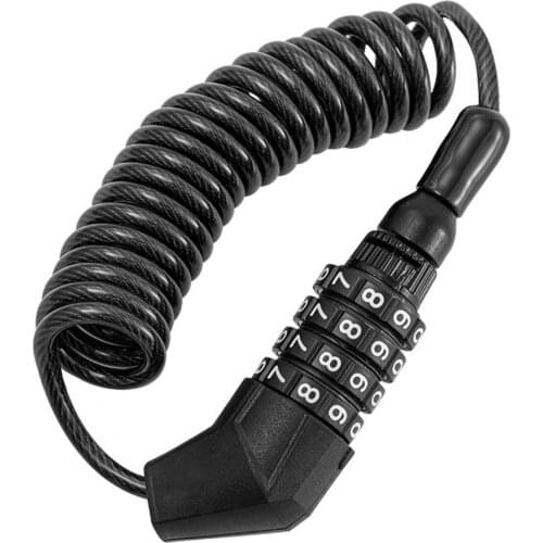 Mountain bike bicycle lock motorcycle helmet lock retractable anti-theft 4-digit password cable lock outdoor bicycle equipment