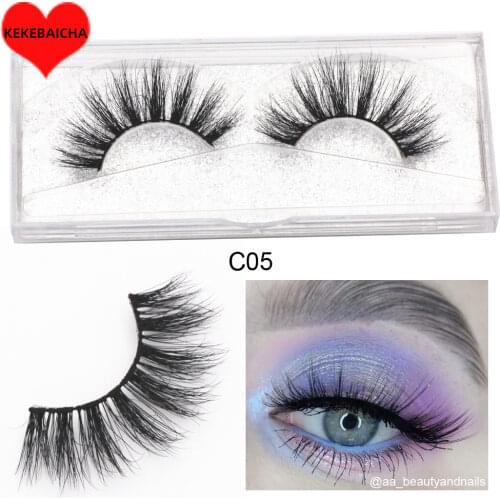 KEKEBAICHA Long Dramatic Eyelashes 3D Mink False Eyelash 100% Cruelty Free Handmade Full Strip Lashes Fuller Lash Soft Fake Lash