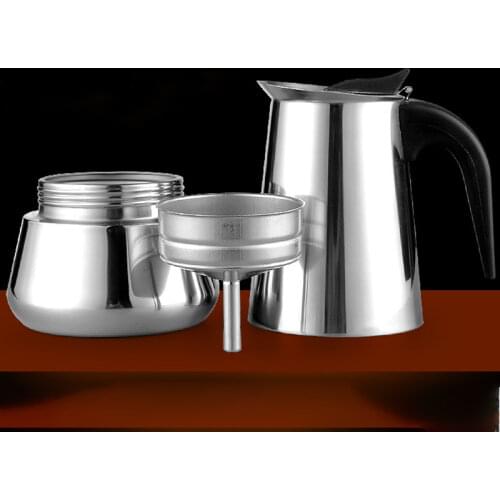 Stove Top Moka Coffee Pot Stainless Steel Filter Italian Espresso Coffee Maker Percolator Tool Mocha Cafetiere 100/200/300/450Ml