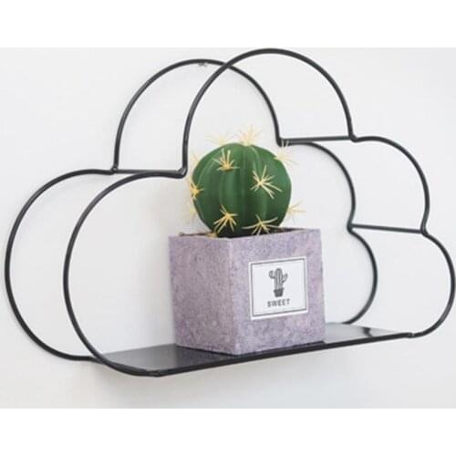 Metal Cloud Shape Wall Mount Shelf Rack Holder Storage Organizer Home Decoration