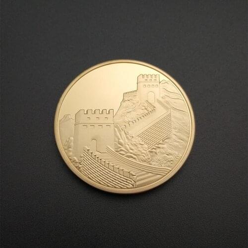 China Great Wall Gold Coin Commemorative Memorial Museum Coins Collectibles Ancient China Culture Art Home Decor