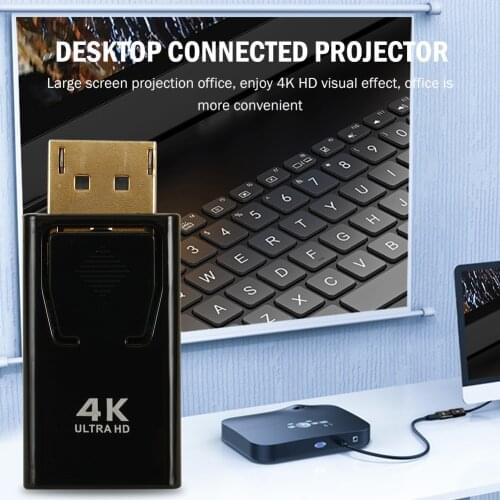 DP to HDMI-compatible Converter for PC TV Projector Displayport Male to 4K HDMI-compatible Female Dongle Video Audio Adapter