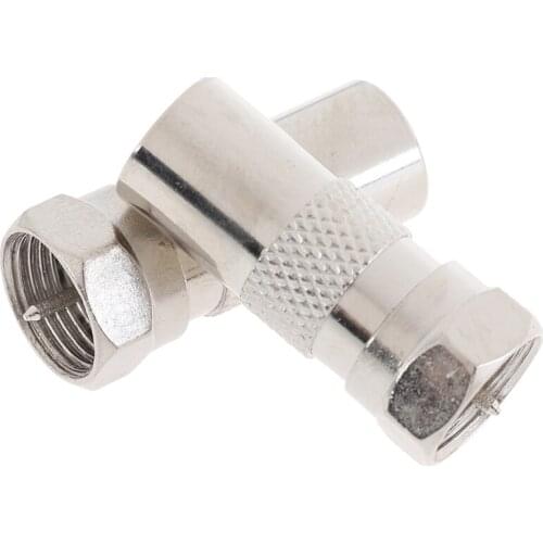 Plate With Nickel F Type Male Plug Connector Socket To RF Coax TV Aerial Male Adapter 2Pcs
