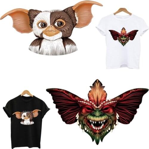 Stripes on clothes Gremlins stickers iron on patches iron patch for clothing application of one another applique thermo sticker