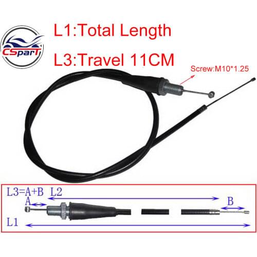 Straight Throttle cable 85CM to 130CM For XR CRF 50CC 90CC 110CC 125CC 140CC 200CC 250CC Dirt Pit Bike Parts