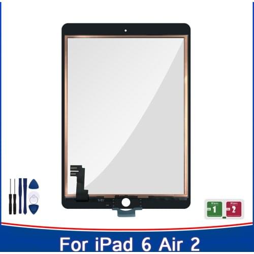 New For iPad Air 2 Touch Screen Digitizer A1566 A1567 Touch Panel Replacement Parts free shipping +Tools