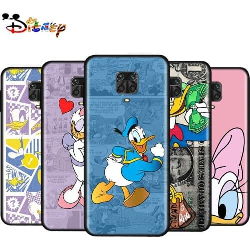 Silicone Soft Cover Duck Donald Cartoon For Xiaomi Redmi Note 10S 10 9 9S 9T 8T 8 7 6 5 Pro Max 5A 4X 4 5G Black Phone Case
