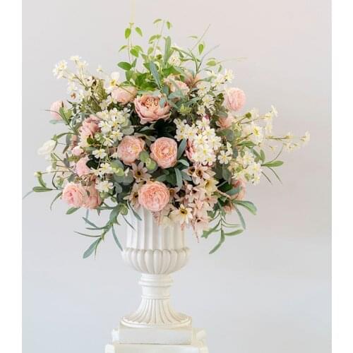 Custom wedding silk flower props Roman flowerpot Road Flower artificial flower ball wedding T stage flower art layout
