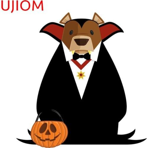 UJIOM Brown Bear In A Halloween Home Decoration Bedroom Living Room Decorations Wall Stickers Waterproof Decor Poster