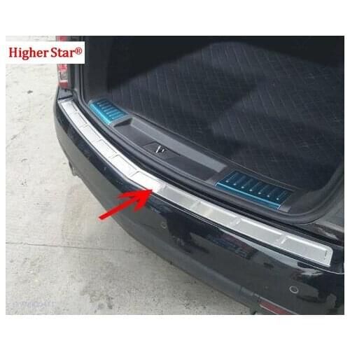 Higher star stainless steel car Tailgate Door Sill Protector plate,rear trunk decorative bar for Cadillac SRX 2010-2015