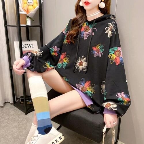 Women Sweatshirt 2021 New Spring Harajuku Plus Size Fashion Kpop Printed Hoodie Long-Sleeved Pullover Female Top Clothes Friends