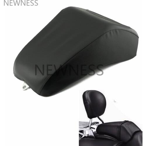 1pcs Motorcycle Black Leather Rear Seat Pillion Passenger Seat Cushions For Harley Softail Fat Boy FLSTF 2008-2014