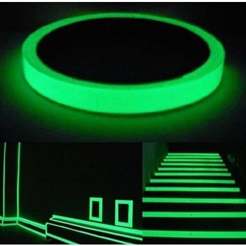 1cm*3m Luminous Fluorescent Night Self-adhesive Glow In The Dark Sticker Tape Safety Security Home Decoration Warning Tape