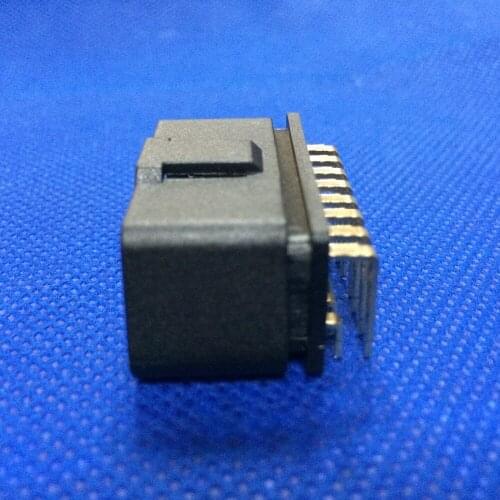 10pcs/lot right angle 90 degree J1962 male connector Auto OBDII 16pins male connector ,OBD Plug