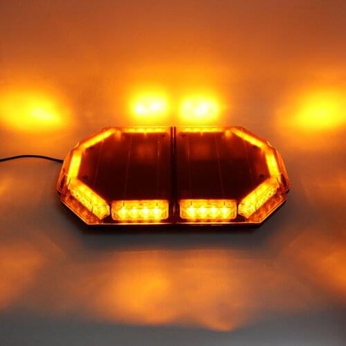12V/24V Car Short Roof 13 Strobe Mode Warning Light Traffic Security Flashing Police Emergency Alarm Lamp with Magnetic Ceiling