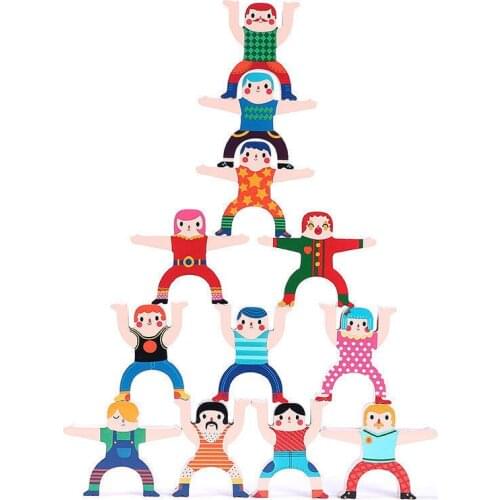 16 Pieces/Set Of Plastic Stacking Toys Board Game Balance Building Blocks DIY Stacking Childrens Educational Toys Birthday Gift