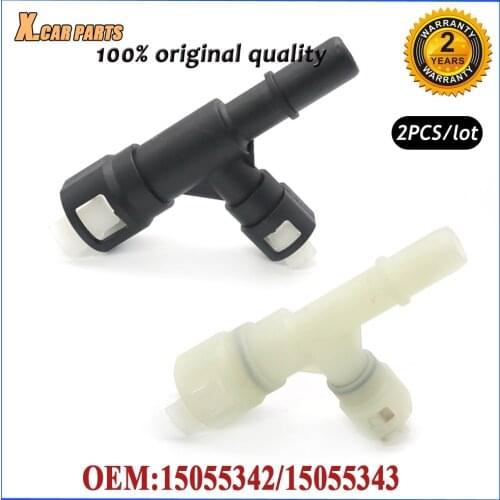 2pcs/lot Car 15055342 15055343 HVAC Heater Hose Connector For Chevrolet GMC Cadillac Suburban Escalade Tahoe Yukon 2002-2014