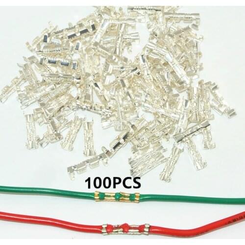 50/100/200Pcs U-shaped terminal tab cold inserts connectors cold terminal small teeth fascia terminal 0.3-1.5mm2