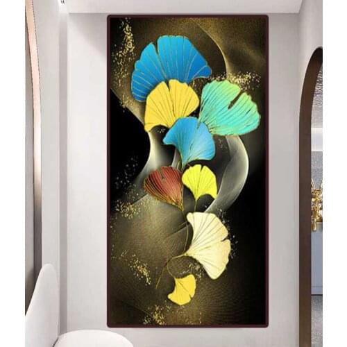 5D DIY Diamond Painting Golden leaf 3d cross stitch mosaic full square round diamond embroidery rhinestone paintings,gift YG2440