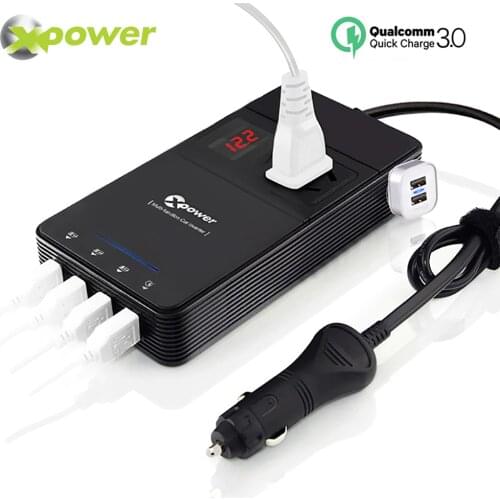 XP Car Inverter DC 12v to AC 220v Converter Transformer 12 220 230 Voltage Power Adapter QC 3.0 USB Charger Auto Inversor