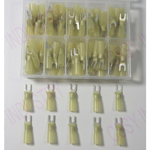 Freeshipping Fork Heat Shrink Terminals Waterproof Sleeve Tube Butt sleeving Connectors SV2-8 10 SV5.5-4S 5.5-5S 5.5-6 5.5-8